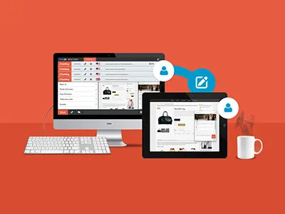 Co-Browse blue devices montage salmon