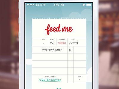 Feed me app application branding food ios ios 7 iphone ui ux white