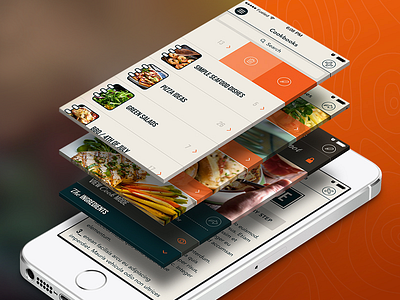 Cooking? branding food grid ios ios 7 iphone ui ux