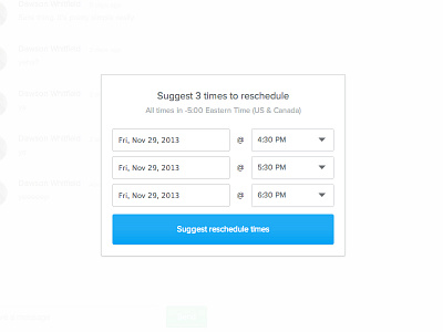 Schedule times datepicker dropdown schedule scheduling select times timpicker