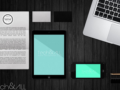 Aerial View Branding Mockup branding business cards freebie identity mockup ipad iphone mockup pen psd