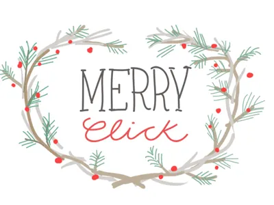 Merry Click christmas illustration