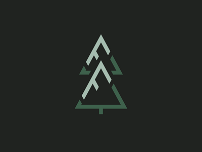 Frasier Fir - 100 Logos // 100 Days - #19 100 days 100 logos daily f frasier fir geometric logo tree