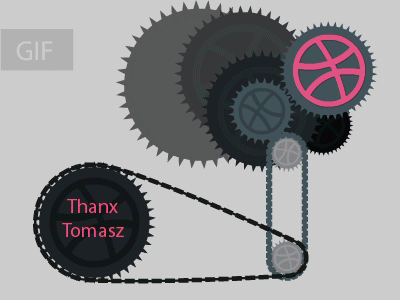 Thank you Tomasz Kucharski animation dribbble gif invite thanks