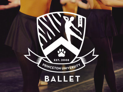 Princeton University Ballet Logo 2 ballet college crest dance green logo princeton shield sports stripes tiger vintage