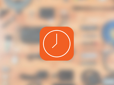 Hours iPhone Icon clock graphic design icon ios iphone kook simple