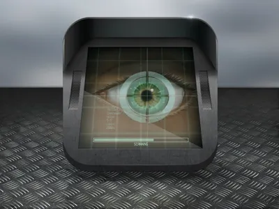 RetScan icon app eye icon mobile realism realistic skeuomorphism