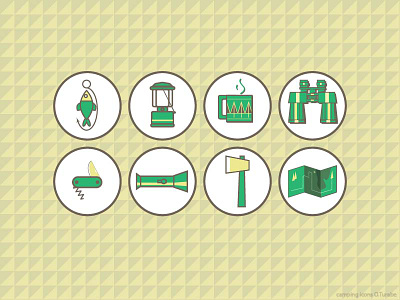 Camping Icons camp icons illustration ui vector