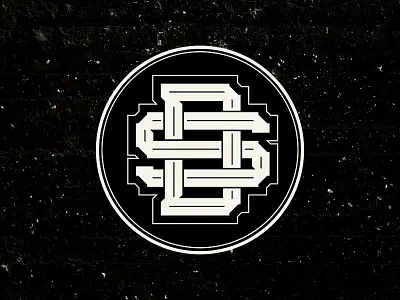 Monogram DS black and white design logo monogram