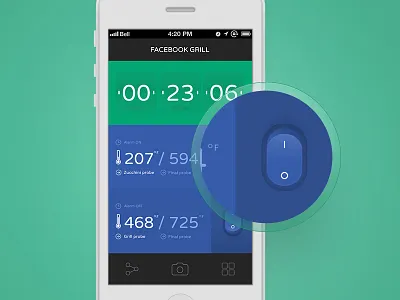 The Facebook Grill app app clean facebook flat grill iphone ui