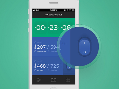 The Facebook Grill app app clean facebook flat grill iphone ui