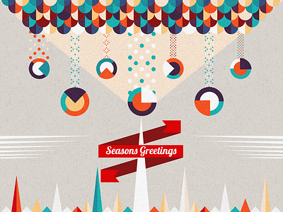 Seasons Greetings christmas december design flat grain greetings holiday illustration merry season texture vintage