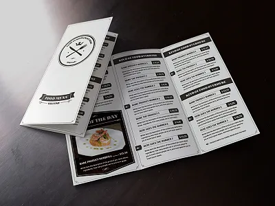 Elegant Food Menu 6 cards food graphicriver illustrator logo menu personal stationery table template tent vector