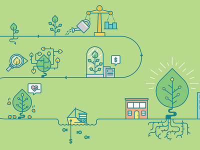 Growth analysis data growth health illustration leaf nature tree value vector web