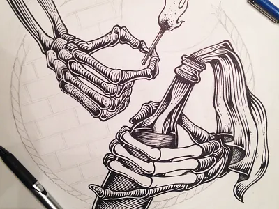 Light A Fire drawing graphic hand drawn holidays illustration lettering text type typography