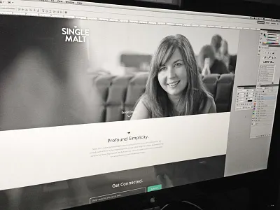 singlemalt.us black bold clean flat grayscale minimal modern portfolio video web design white
