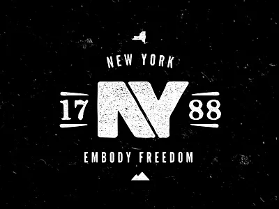 New York Vintage Logo brand branding grunge logo mark new york stamp vintage woodblock
