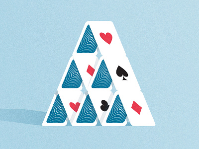 House of Cards cards casino illustration paper playing stack vegas