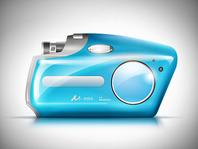 Mju photo camera camera glossy icon