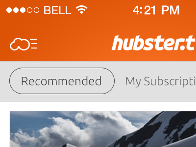 Hubster.tv home concept ios 7 movie