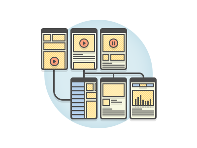 Wireframe flat illustration image prototype scenario sketch storyboard web wireframe