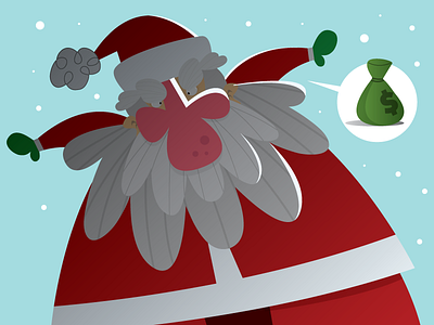 The dark side of Santa cartoon christmas santa vector