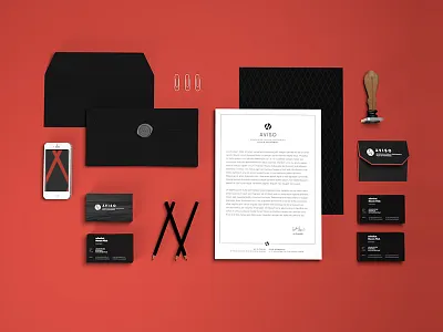 Aviso - Law office aviso justice law lawyer mockup office red stationery