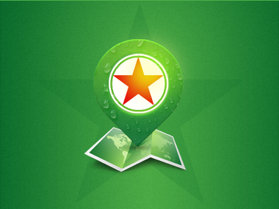 check in check checkin foan82 green heineken map pin psd star starclub