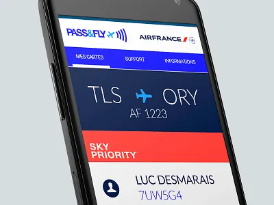 Pass Fly Android Airfrance 2 airport android app flat fly google mobile nexus nfc pass travel webdesign