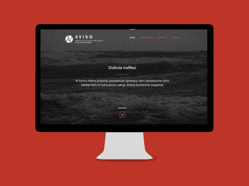Aviso Landing Page aviso film judge landing law lawyer movie office page red sea wave