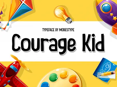 Courage Kid – Kids Font branding children design display font font fun funny gaming kid kids movie posters playful poster youtube