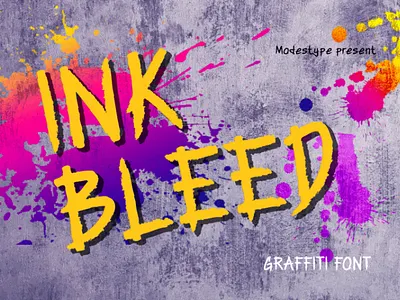 Ink Bleed – Graffiti Display Font branding children design display font font gaming graffiti illustration movies poster street art urban youtube