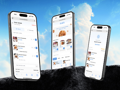 🥐 Svara - Point of Sales Mobile Version cart checkout choosing food choosing product emura emura studio food app food order mobile app mobile pos order status payment detail payment success poin point of sales pos product order success states waiting for payment