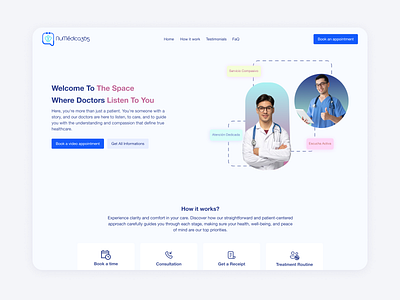 Hospitality Service - Healthcare caring clean health healthcare hospital kesehatan landing page product design simple ui web design