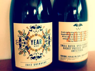 Year Wines - bottles printed branding collage illustration label wine