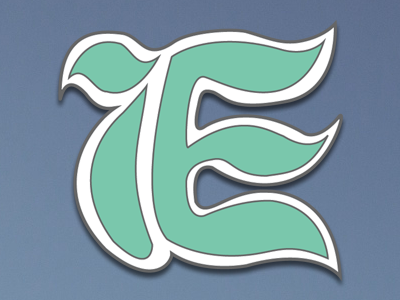 Version 2 of E for Or avatar first attempt lettering unfinished vector