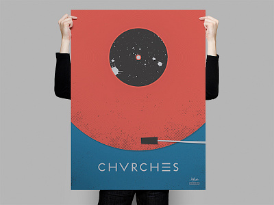 Chvrches Record Poster band chvrches flat illustration illustrator poster texture vinyl