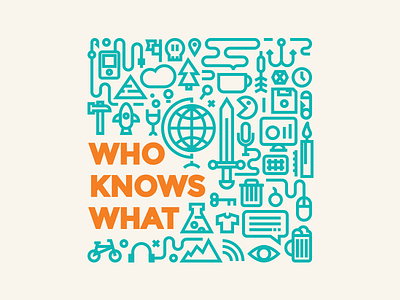 Who Knows What art audio cover illustration line podcast show