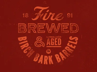 Fire Brewed aged bark birch branding brew brewed burger fire season