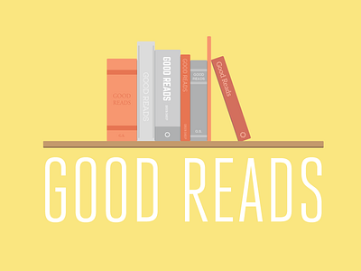 Good Reads book bookshelf read spine yellow