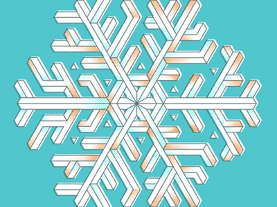 Isometric Snowflake 3 holidays illustration isometric snow snowflake winter