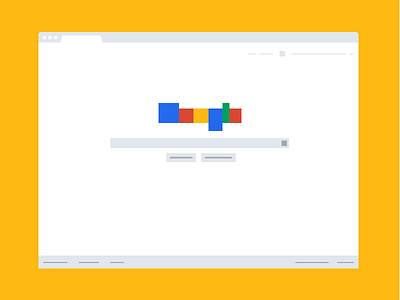 Google Search flat google homepage search website wire wireframe
