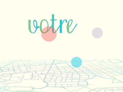 votre airy dots illustration map minimalist negative space typography