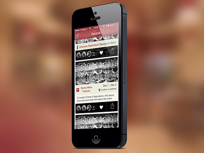 Wine App Home app home ios ios7 iphone timeline ui wine