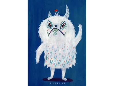 Monster character illustration monster ssebong
