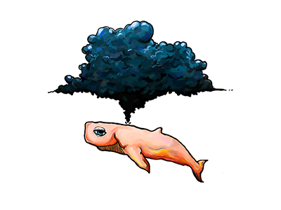 Oil-whale. colors illustration whale