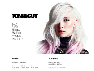 TONI&GUY Website web website