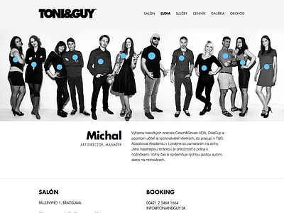 TONI&GUY Website team web website