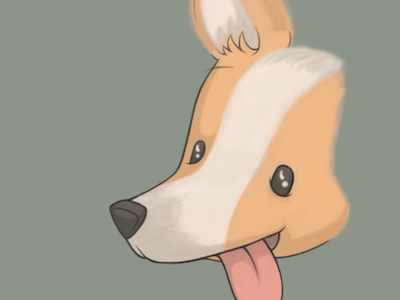 Corgi buddy corgi digital dog painting photoshop