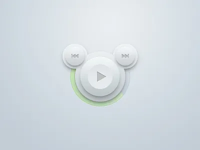 Music Player button player ui